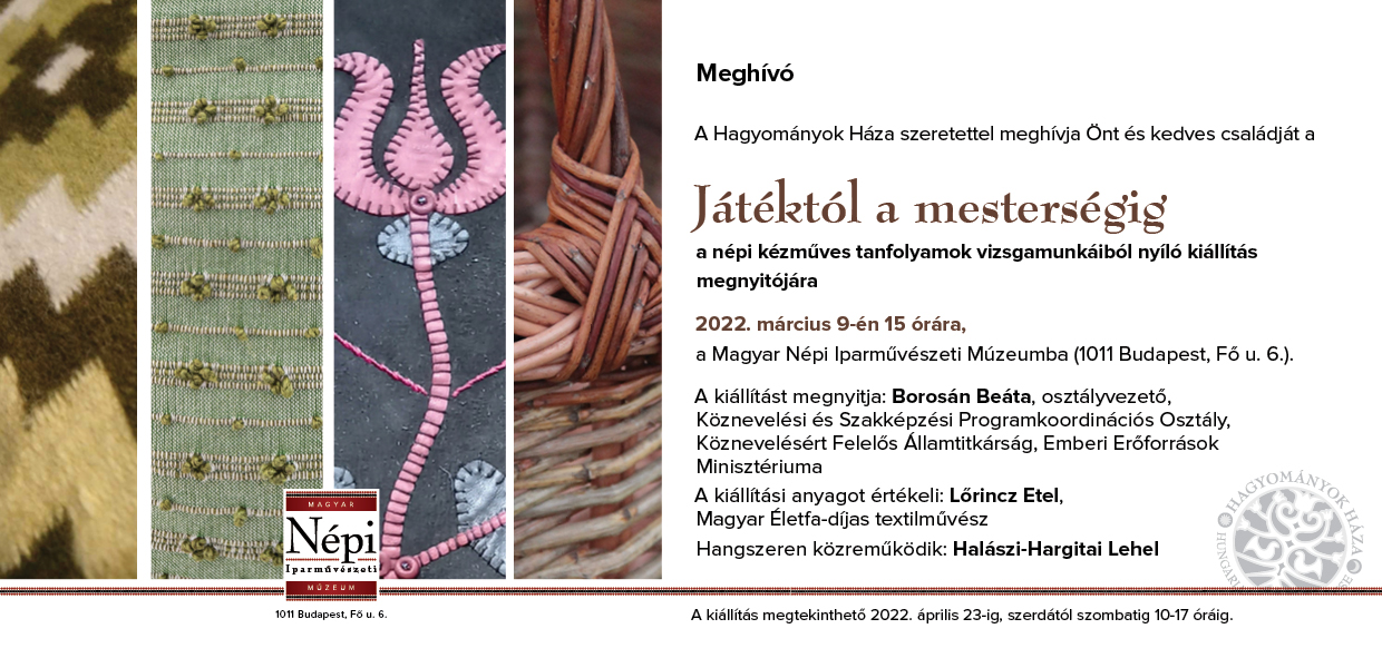 játéktól a mesterségig meghívó