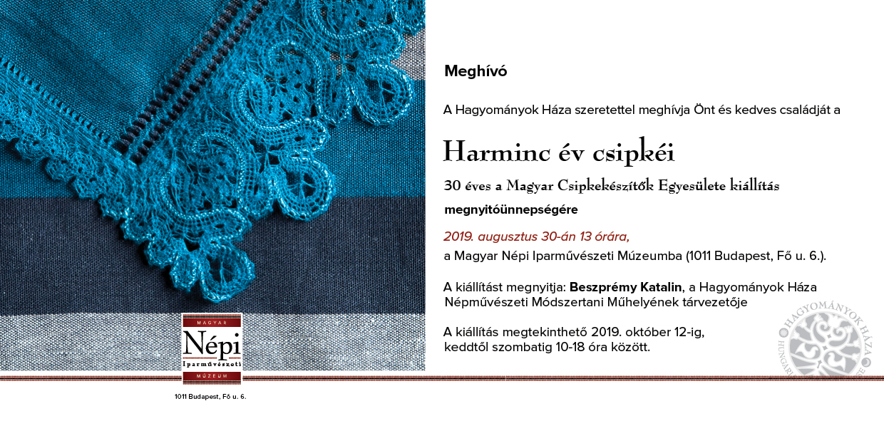 Harminc év csipkéi meghívó